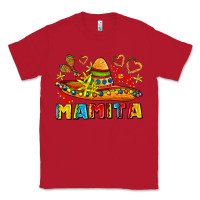 Red mamita and sombrero with lime flowers Classic Tee - AdoDesignShop