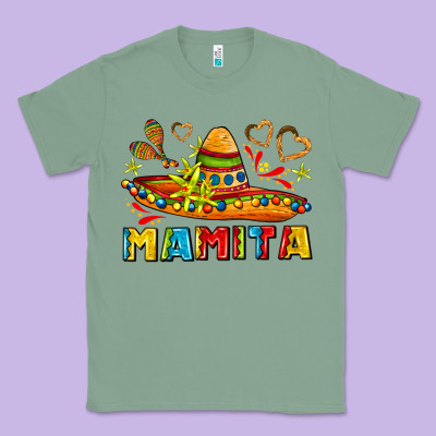 Mamita And Sombrero With Lime Flowers Classic Tee Designed By Adodesignshop