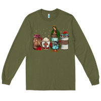 Army Green our lady of guadalupe coffee Long Sleeve Tee - JahusDesignShop