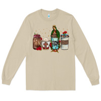 Mushroom our lady of guadalupe coffee Long Sleeve Tee - JahusDesignShop