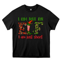 Black i am not an elf i am just short christmas Heavy Core Tee - RanaPortraitStore
