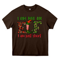 Chocolate Brown i am not an elf i am just short christmas Heavy Core Tee - RanaPortraitStore
