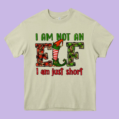 I Am Not An Elf I Am Just Short Christmas Heavy Core Tee Designed By Ranaportraitstore