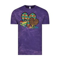Cloud Purple autism hearts leopard cowhide Vintage Tee - Artiststas