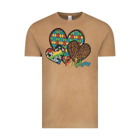 Autism Hearts Leopard Cowhide Vintage Tee | Teevron
