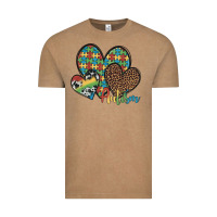 Vintage Coffee autism hearts leopard cowhide Vintage Tee - Artiststas