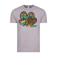 Vintage Zinc autism hearts leopard cowhide Vintage Tee - Artiststas