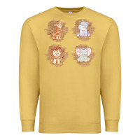Antique Gold Safari Baby Animal Clipart Premium Sweatshirt - Bettercallsaul