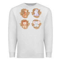 Oatmeal Heather Safari Baby Animal Clipart Premium Sweatshirt - Bettercallsaul