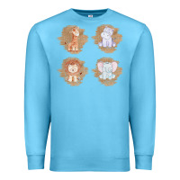 Ocean Blue Safari Baby Animal Clipart Premium Sweatshirt - Bettercallsaul
