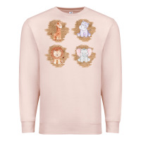 Pale Pink Safari Baby Animal Clipart Premium Sweatshirt - Bettercallsaul