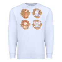 White Safari Baby Animal Clipart Premium Sweatshirt - Bettercallsaul