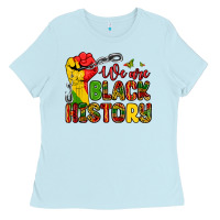 Baby Blue we are black history Ladies Tee - Zillion Design Studio