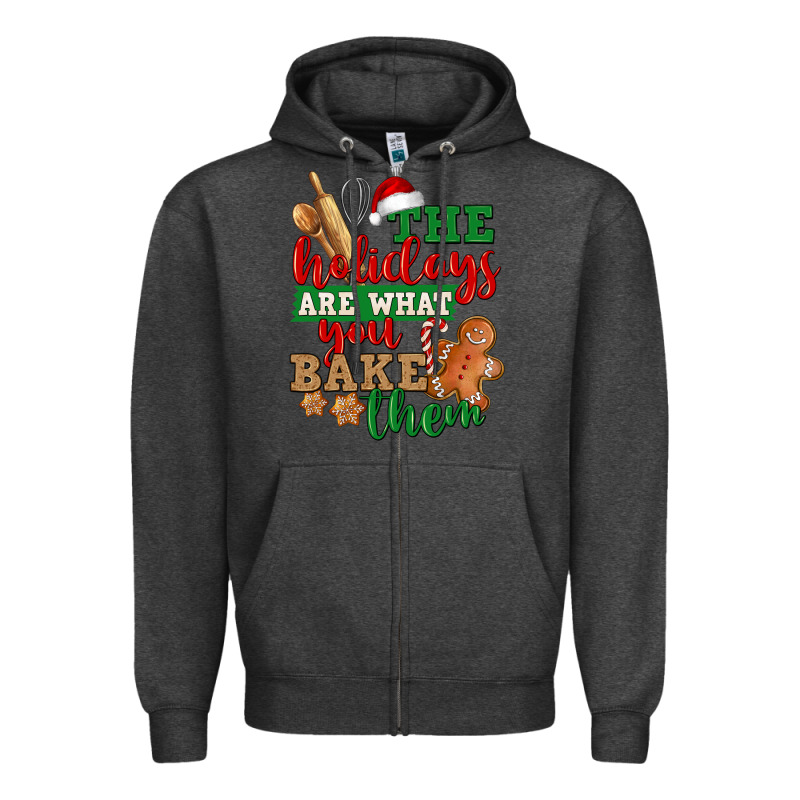 The Holidays Are What You Bake Them Zipper Hoodie by NancyCooperArtShop | Teevron