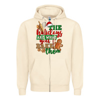 Sandshell The holidays are what you bake them Zipper Hoodie - NancyCooperArtShop