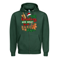 Sports Green The holidays are what you bake them Zipper Hoodie - NancyCooperArtShop