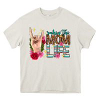 Cream rockin the mom life mothers day Heavy Core Tee - texasbilliewilder