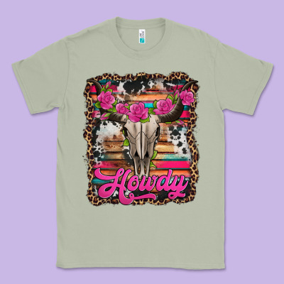 Howdy Valentine's Day Bull Skull Classic Tee Designed By Jasminsmagicworld