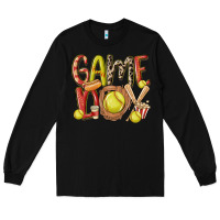 Black game day softball Long Sleeve Tee - MaliasSmallBusiness