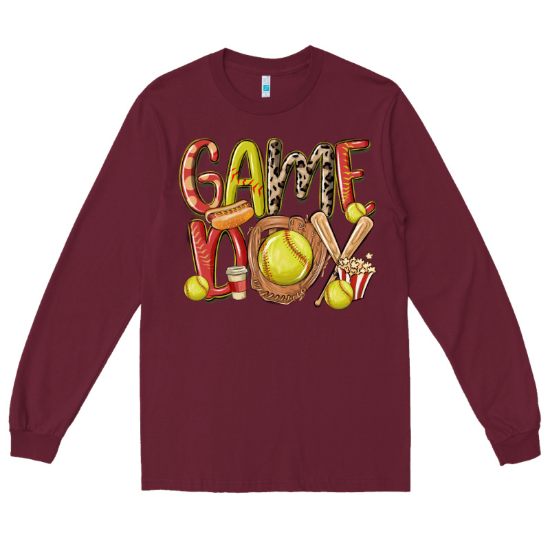 Game Day Softball Long Sleeve Tee by MaliasSmallBusiness | Teevron