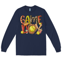 Navy game day softball Long Sleeve Tee - MaliasSmallBusiness