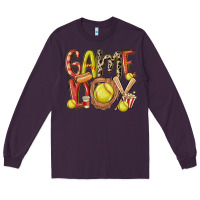 Plum game day softball Long Sleeve Tee - MaliasSmallBusiness