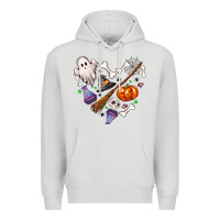 Dove Grey love hallowen Premium Hoodie - NancyCooperArtShop