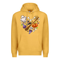 Mustard love hallowen Premium Hoodie - NancyCooperArtShop