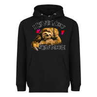 Black Valentine Sloth, I Love You Slow Much Heavyweight Hoodie - Bettercallsaul