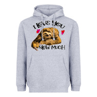 Heather Grey Valentine Sloth, I Love You Slow Much Heavyweight Hoodie - Bettercallsaul