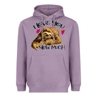 Lavender Valentine Sloth, I Love You Slow Much Heavyweight Hoodie - Bettercallsaul