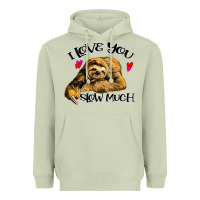 Matcha Valentine Sloth, I Love You Slow Much Heavyweight Hoodie - Bettercallsaul