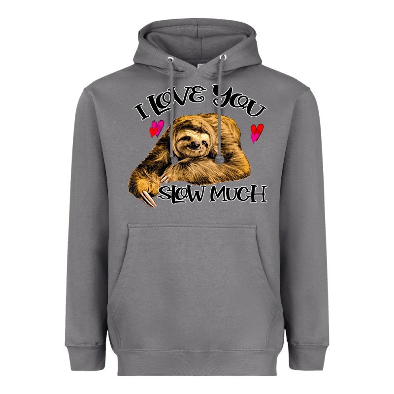 Valentine Sloth, I Love You Slow Much Heavyweight Hoodie by Bettercallsaul | Teevron