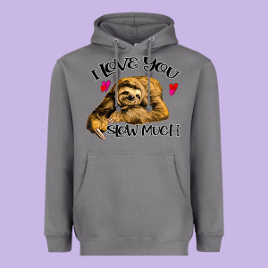 Valentine Sloth, I Love You Slow Much Heavyweight Hoodie Designed By Bettercallsaul