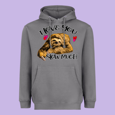 Valentine Sloth, I Love You Slow Much Heavyweight Hoodie Designed By Bettercallsaul