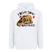 White Valentine Sloth, I Love You Slow Much Heavyweight Hoodie - Bettercallsaul