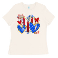 Bone 4th of july hearts Ladies Tee - texasbilliewilder