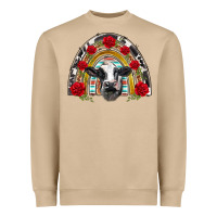 Mushroom black and white baby cow floral rose rainbow Heavyweight Sweatshirt - BarkalooDesign