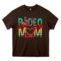 Chocolate Brown rodeo mom mothers day Heavy Core Tee - texasbilliewilder