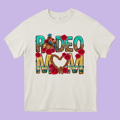 Rodeo Mom Mothers Day Heavy Core Tee Designed By Texasbilliewilder