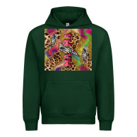 Forest Green Colorful leopard lightning bolt tumbler mother's Urban Hoodie - HowdyJamesFarm
