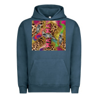 Pigment Midnight Navy Colorful leopard lightning bolt tumbler mother's Urban Hoodie - HowdyJamesFarm