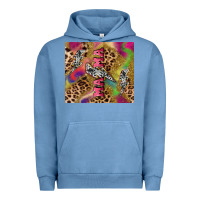 Pigment Pebble Blue Colorful leopard lightning bolt tumbler mother's Urban Hoodie - HowdyJamesFarm