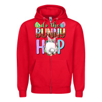 Red Do the bunny hop Zipper Hoodie - NancyCooperArtShop