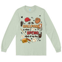 Matcha at the ballpark is where i spend most of my day Long Sleeve Tee - MaliasSmallBusiness