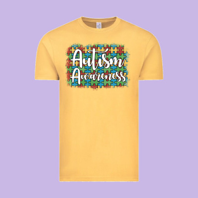 Autism Awareness Puzzle Background Vintage Tee Designed By Artiststas
