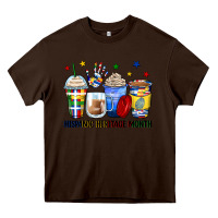 Chocolate Brown hispanic heritage month coffee cups Heavy Core Tee - Zillion Design Studio