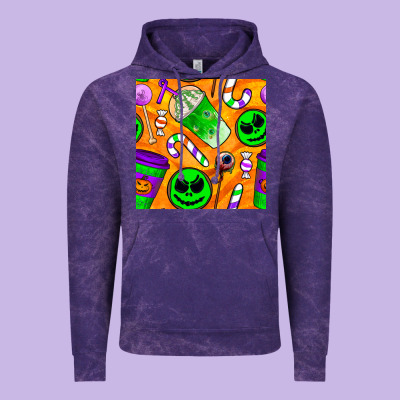 Halloween Snacks Seamless Pattern Vintage Hoodie Designed By Bundleandbundleshop
