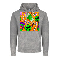 Cloud Rock halloween snacks seamless pattern Vintage Hoodie - BundleAndBundleShop