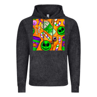 Vintage Black halloween snacks seamless pattern Vintage Hoodie - BundleAndBundleShop